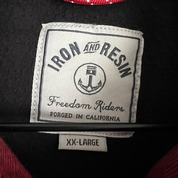 Iron And Resin Buffalo Plaid Shirt Jacket Size XXL Red - Picture 3 of 8